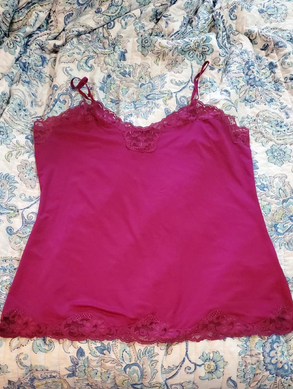 Ricki's Magenta Lace Trim Camisole